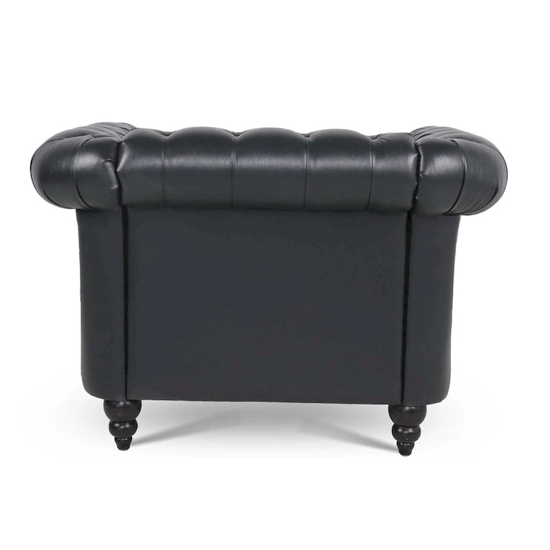 Fauteuil d'appoint individuel à accoudoirs roulés multicolore