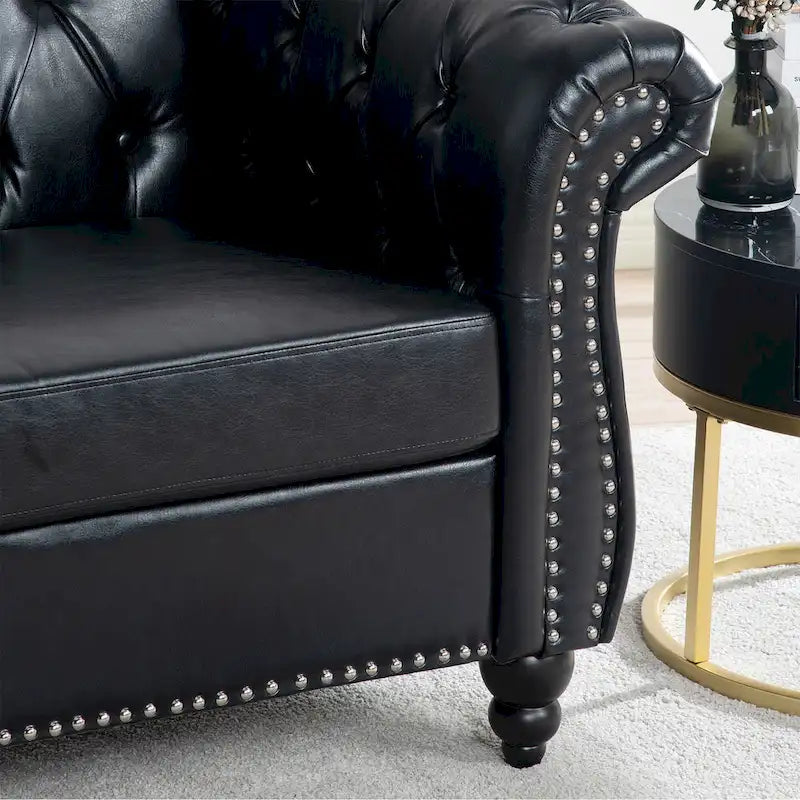 Fauteuil d'appoint individuel à accoudoirs roulés multicolore
