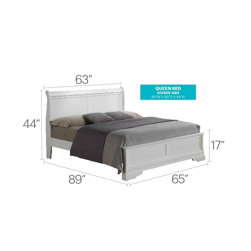 Lit panneau queen traditionnel noir/gris/cappuccino/blanc/cerisier