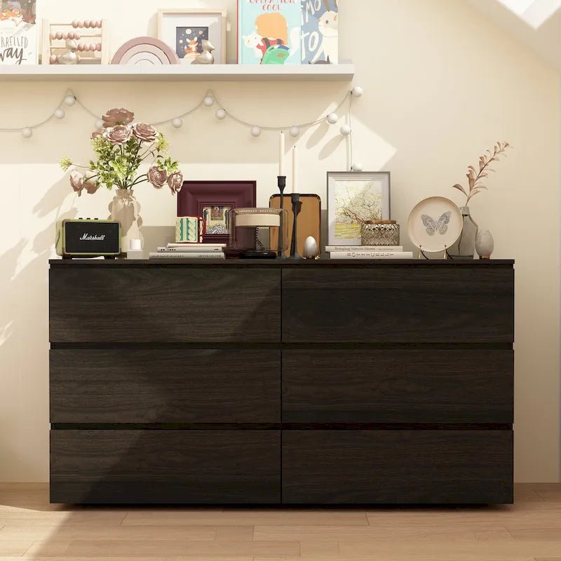 Commode double blanche à 6 tiroirs de 59 pouces