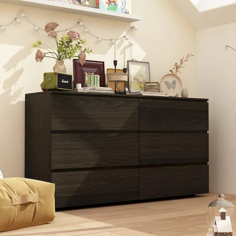 Commode double blanche à 6 tiroirs de 59 pouces