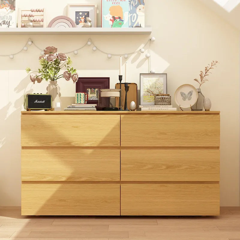 Commode double blanche à 6 tiroirs de 59 pouces