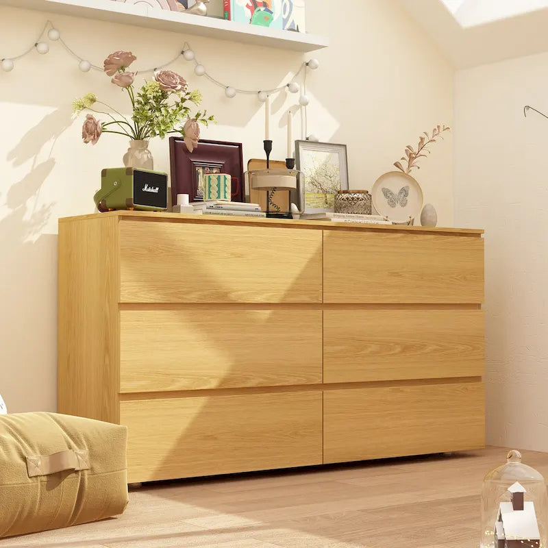Commode double blanche à 6 tiroirs de 59 pouces
