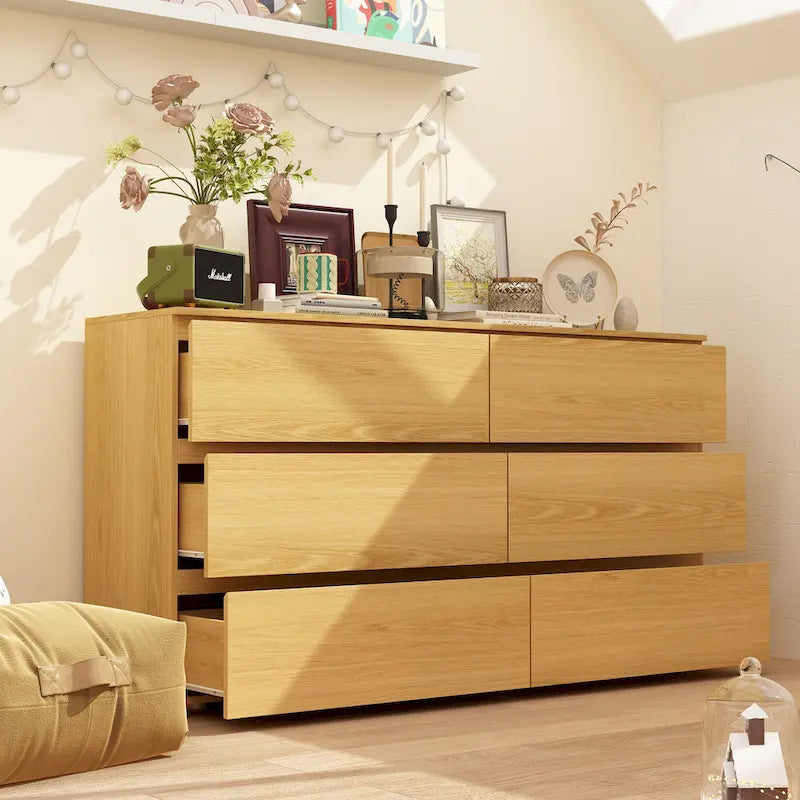 Commode double blanche à 6 tiroirs de 59 pouces