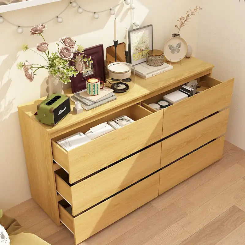 Commode double blanche à 6 tiroirs de 59 pouces
