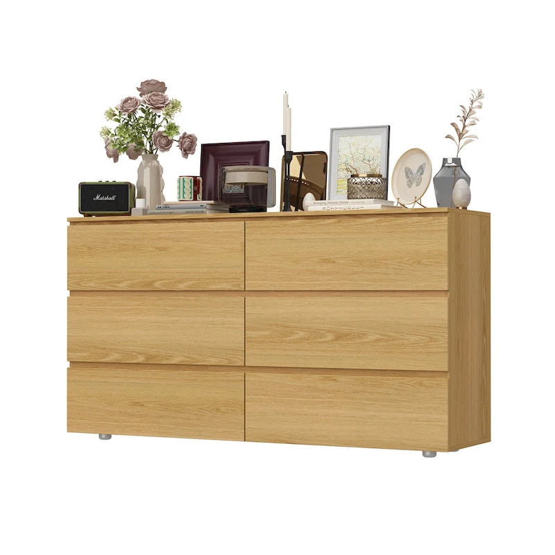 Commode double blanche à 6 tiroirs de 59 pouces