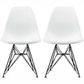 Lot de 2 chaises de salle à manger sans accoudoirs style Eiffel – Plusieurs coloris, 2 places