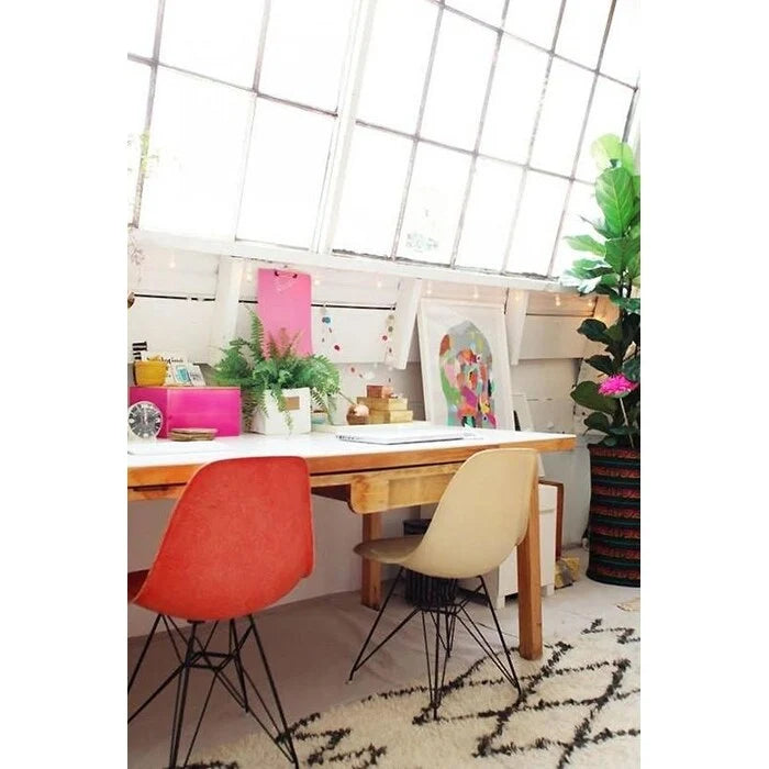 Lot de 2 chaises de salle à manger sans accoudoirs style Eiffel – Plusieurs coloris, 2 places