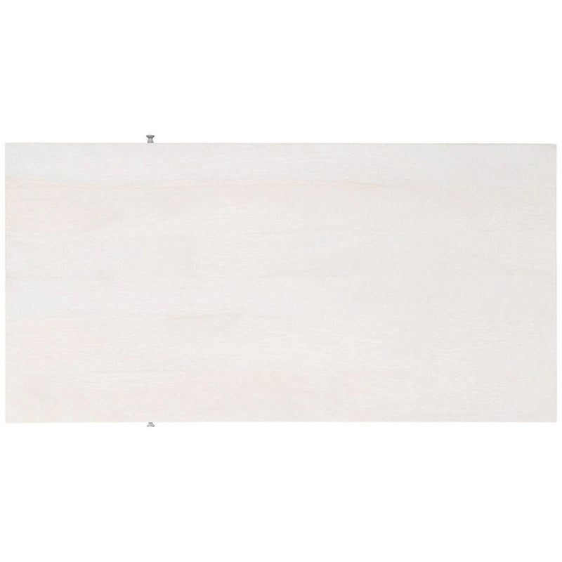 Table basse naturel / blanc délavé, pieds épingle à cheveux, 1 tiroir 1 étagère, 1 place
