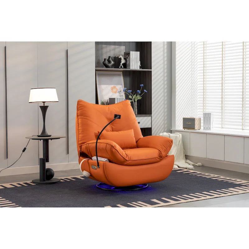 Fauteuil inclinable 270° – Vert / Gris foncé / Orange / Blanc / Noir | Individuel