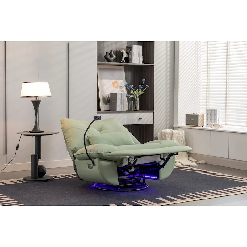 Fauteuil inclinable 270° – Vert / Gris foncé / Orange / Blanc / Noir | Individuel