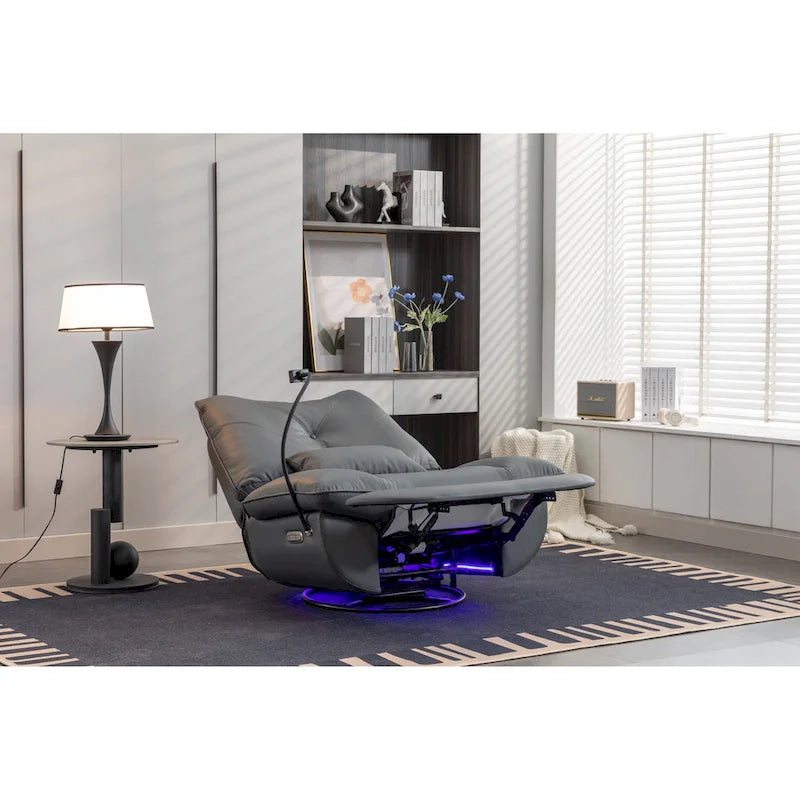 Fauteuil inclinable 270° – Vert / Gris foncé / Orange / Blanc / Noir | Individuel