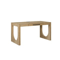 Bureau en bois marron clair avec rangements - Une personne